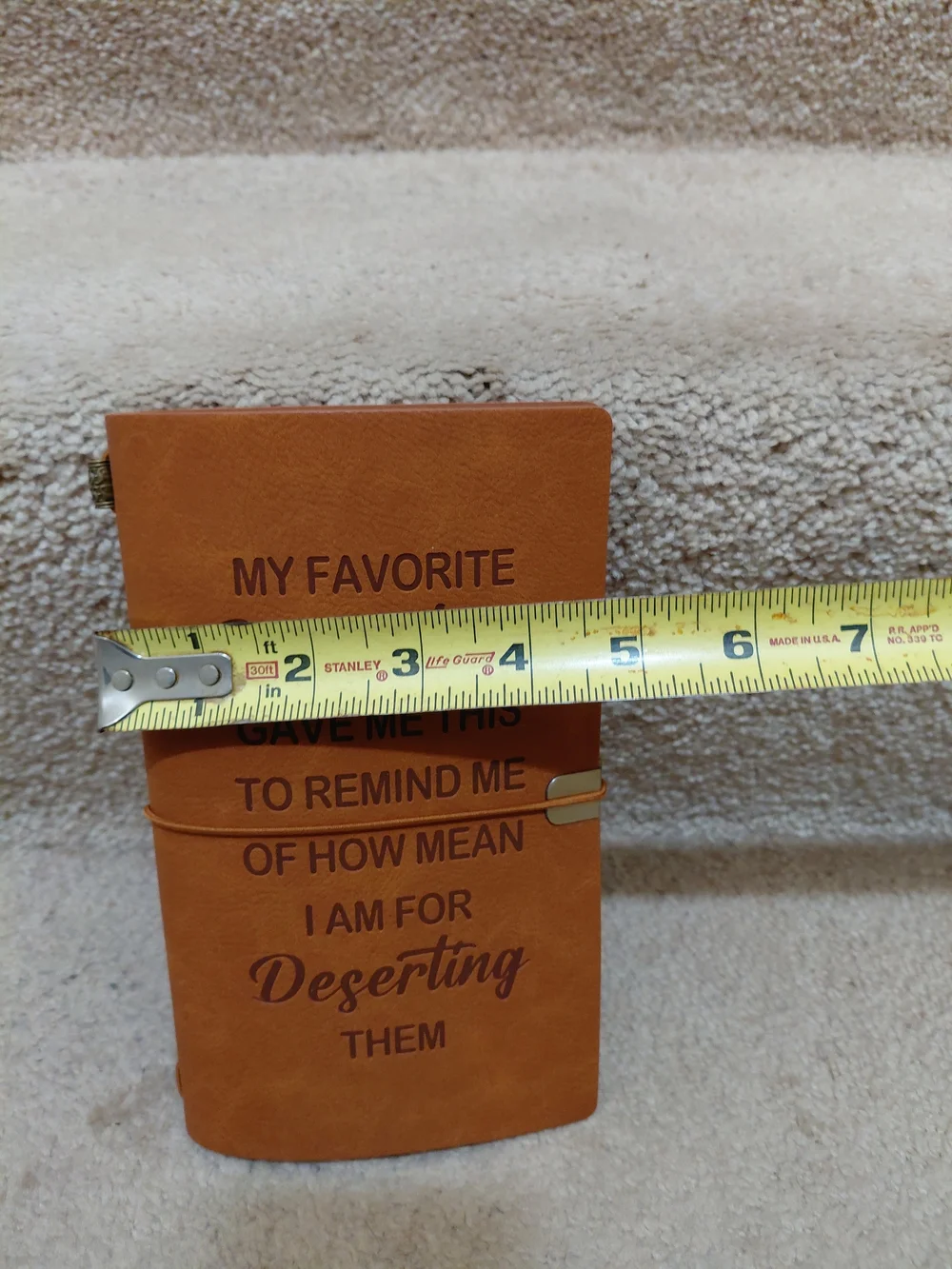 Leather Coworker Quote Notebook Stanley Tan NWOT